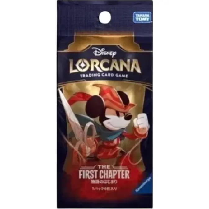 Disney Lorcana: The First Chapter Japanese Edition (JPN) Sealed Booster Pack - 6 Lorcana Cards Each