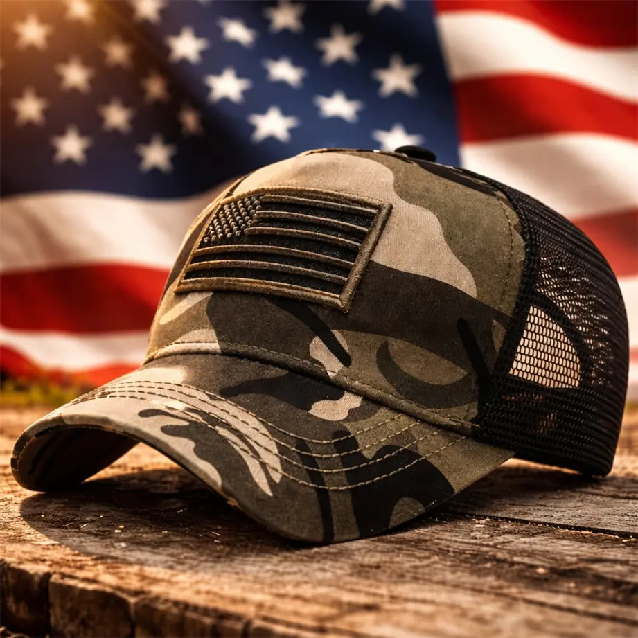 Men & Women Vintage USA Flag Embroidered Baseball Cap, Washed Cotton Adjustable Dad Hat, Casual Streetwear Outdoor Sun Hat Gift
