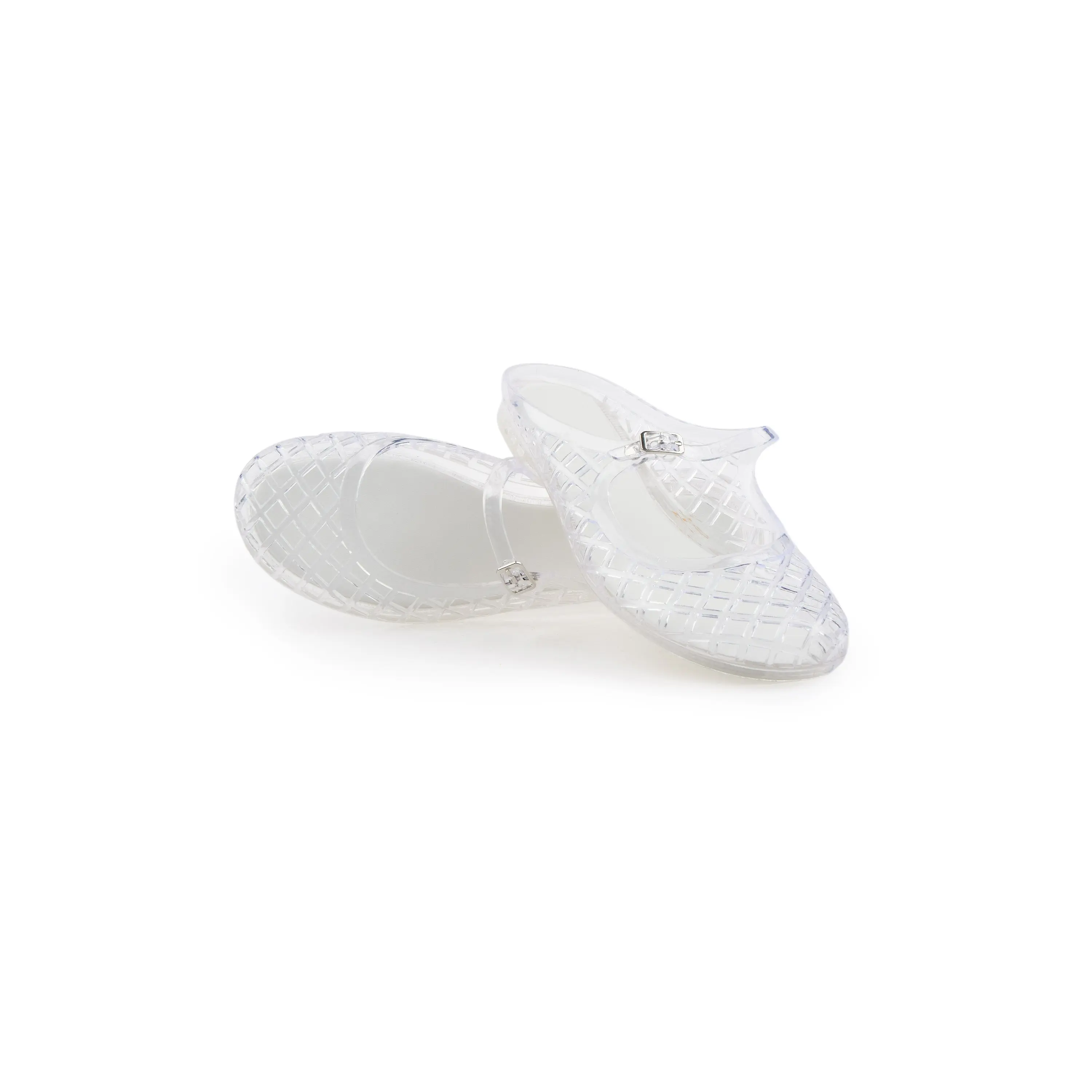 JaQuetta Clear Jelly Mesh Mules