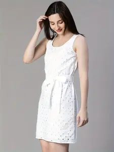 Casual Summer Dress For Women | Sleeveless Eyelet Mini Dress | All Occasion Outfit for Brunch Date Night