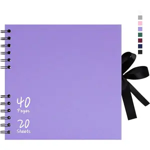 Scrapbook 10x10 Inch, Photo Album Scrapbook Black Thick  Paper Memory Book, Scrap Book Photo Albums for Couple  Wedding Family