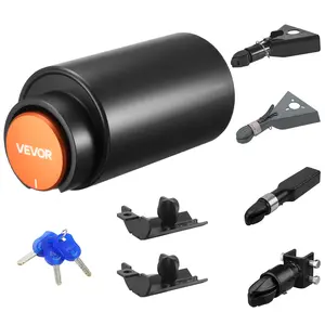 VEVOR Trailer Lock, Fits 2 & 2-5/16-Inch Bulldog Trailer Couplers, Heavy Duty Hitch Lock with 3 Keys Secures Security Chains, Corrision-resistant, Anti-Theft RV Trailer Locks for RV, Trailer, Boat