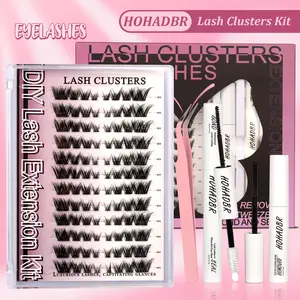 Lash Clusters | Lash Cluster FOX Flora Deer Luxe 8-18MM Lightweight Eyelash Clusters Super Soft for DIY Eyelash at home for Natural  with Tweezers&Glue&Remover,Prefessional Eye Makeup