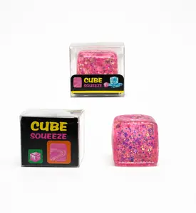 Mini Cube Fidget Toys Squishy Glitter Stress Cube, Stress Balls for Kids Adults Squishy  Stress Relief, Ice Squishy Cube Sugar Balls, High Density Squeeze Balls for Students Calming