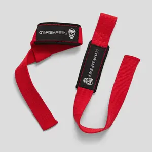 Lifting Straps | Premium Padded Weightlifting Straps - Red/Black Lifting Straps | Premium Padded Weightlifting Straps - Red/Black