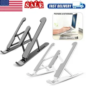Black/White Portable Adjustable Laptop Stand Notebook Tablet Holder Foldable