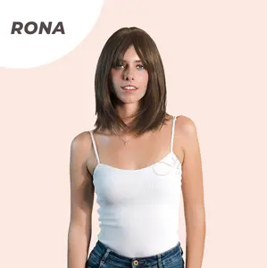 JBEXTENSION 14 Inches Brown Wig With Bangs RONA