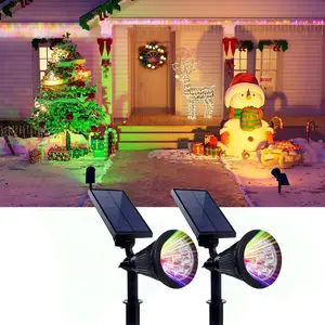 9LED Solar Outdoor Spotlight with Motion Sensor and Waterproofing, Adjustable Brightness and Color-Changing RGBW Landscape Light, Ideal for Halloween, Christmas, Gardens, Driveways, Patios, Courtyards, Backyards, and Trees, Solar Landscape Lights