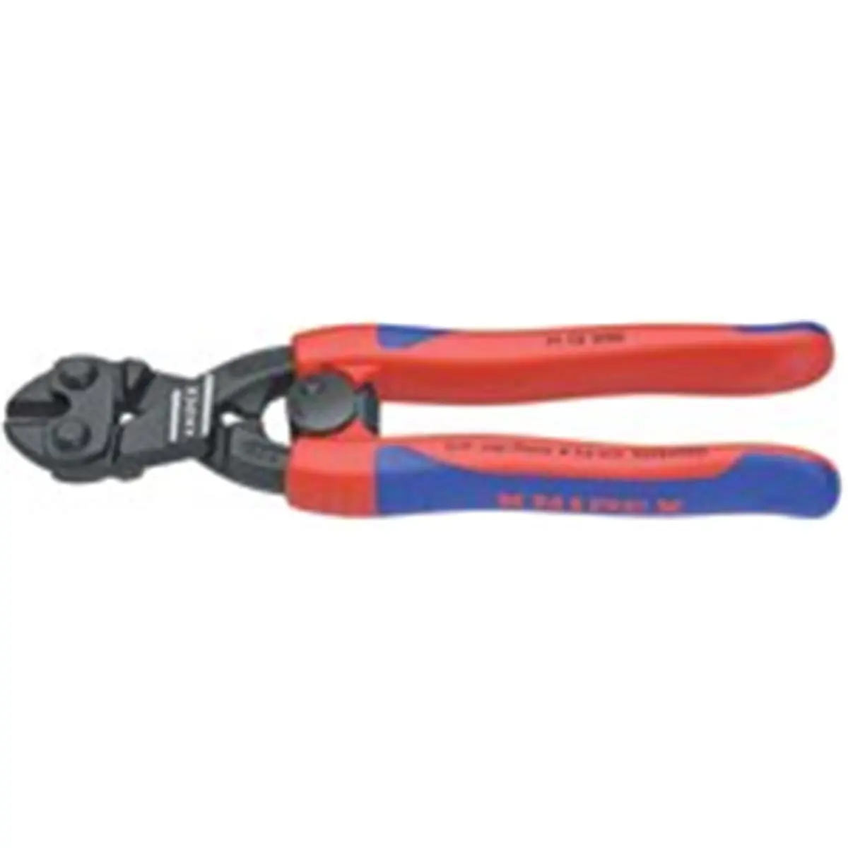 Knipex 8-in Lever Action Center Cutter - Plastic Construction, Induction-Hardened Edges, Dual Grip, 1/8 in/3/16 in/0.25 in Soft & 7/32 in Medium-Hard Compatibility, 5.2mm Max Capacity, for Wire Work, Bolts/Nails/Rivets, 0.25 In Soft Wire