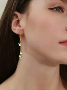 Butterfly Design Dangle Earrings, Fashionable Artificial Zircon Decor Drop Earrings for Women, Casual Jewelry for Party, Daily Decor, Trendy All-match & Exquisite Jewelry for Birthday Gift