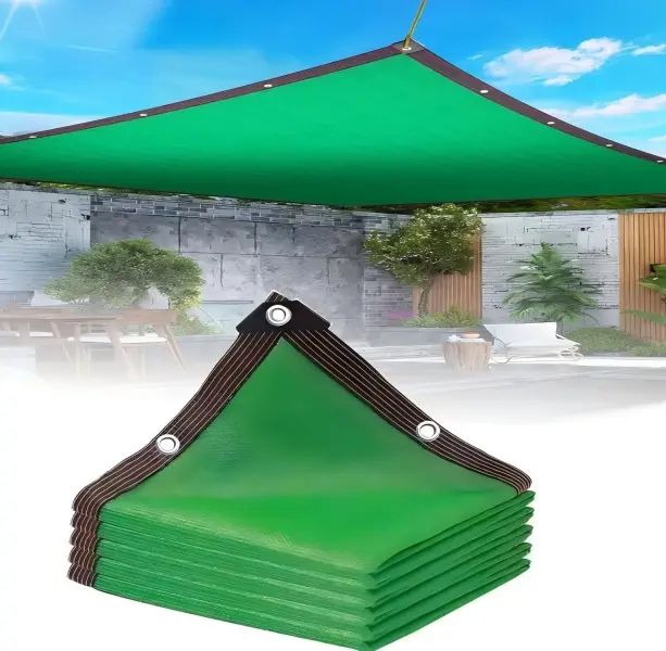 HDPE Outdoor Sun Shade Cover Net with Pre-Punched Grommets, Temperature-Resistant Breathable Fabric for Patio Garden, 2x15m Balcony Pergola Backyard Greenhouse Sun Protection