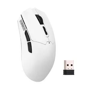 EPOMAKER Click Lite Wireless Gaming Mouse 59g Rechargeable Wireless Mouse Adjustable 12000 DPI PAW3311 Sensor and 5 Programmable Buttons Tri-Mode 2.4G/BT5.0/USB-C gaming accessories
