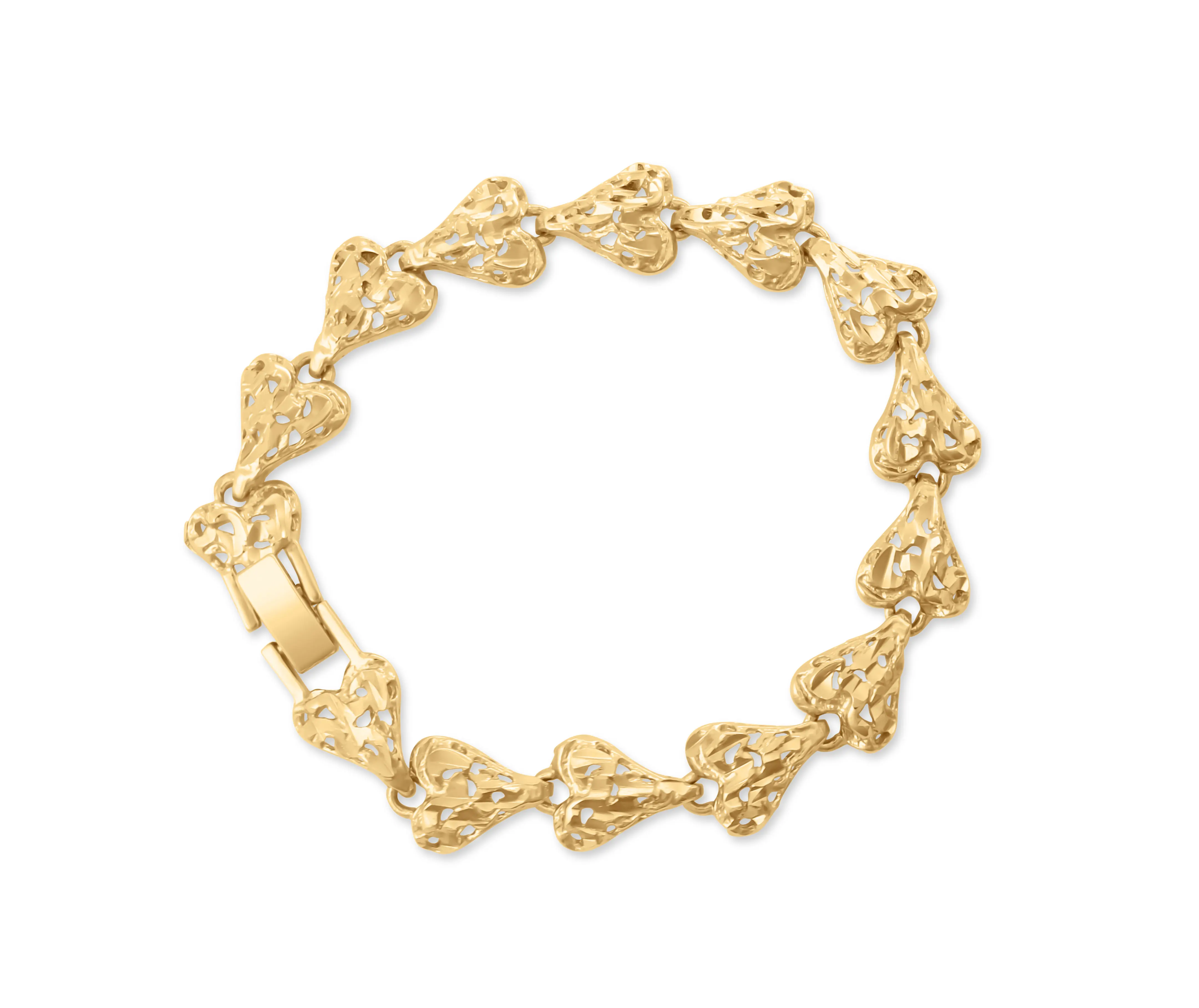 Gold Nugget Bracelet, 8mm Nugget Bracelet, 14k Heavy Plated Gold, Women's Bracelet