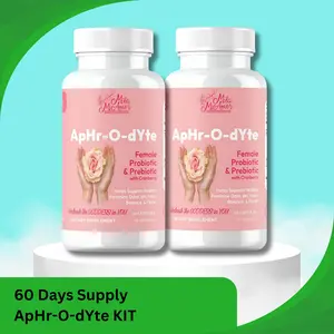 60 Day ApHr-O-dYte Bundle -Female Probiotic & Prebiotic with Cranberry | Gluten Free | Vegan | Non-GMO | 120 Capsules