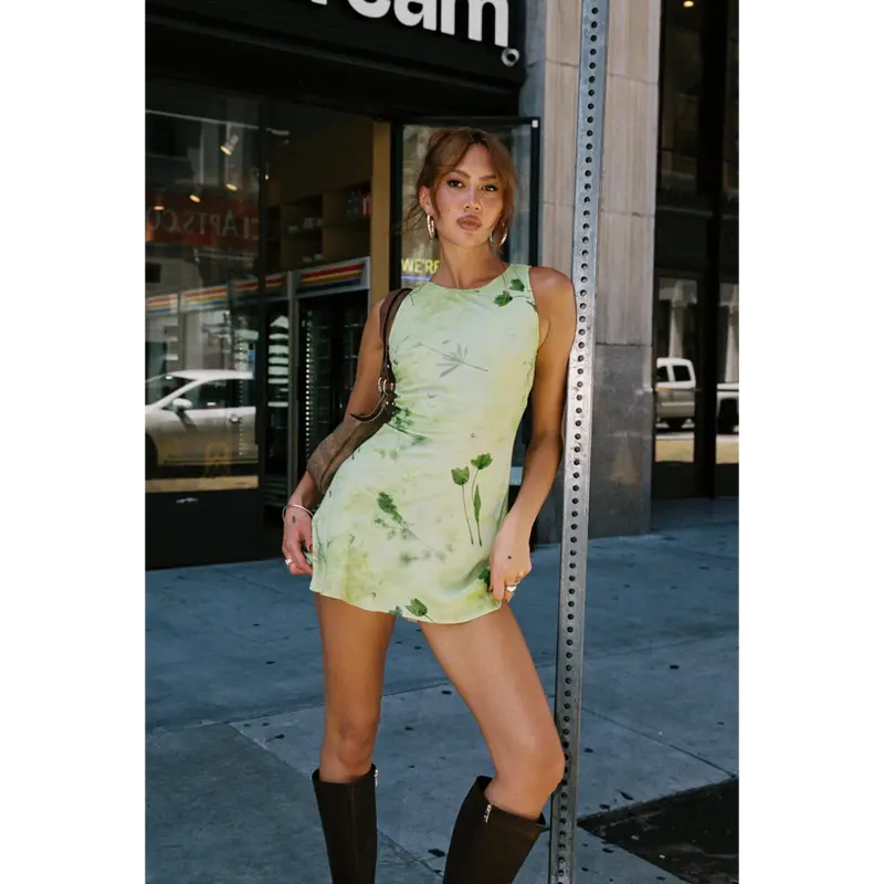 green floral dress pretty little thing - TikTok Shop