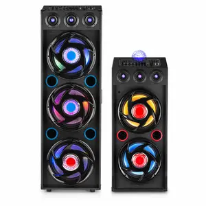 Bluetooth Party Speaker, Triple 12"/ Double 12" Subwoofer – Powerful Sound System, Long-Lasting Rechargeable Battery, LED Lights,  Portable Design, AUX/USB/TF/Bluetooth Connectivity