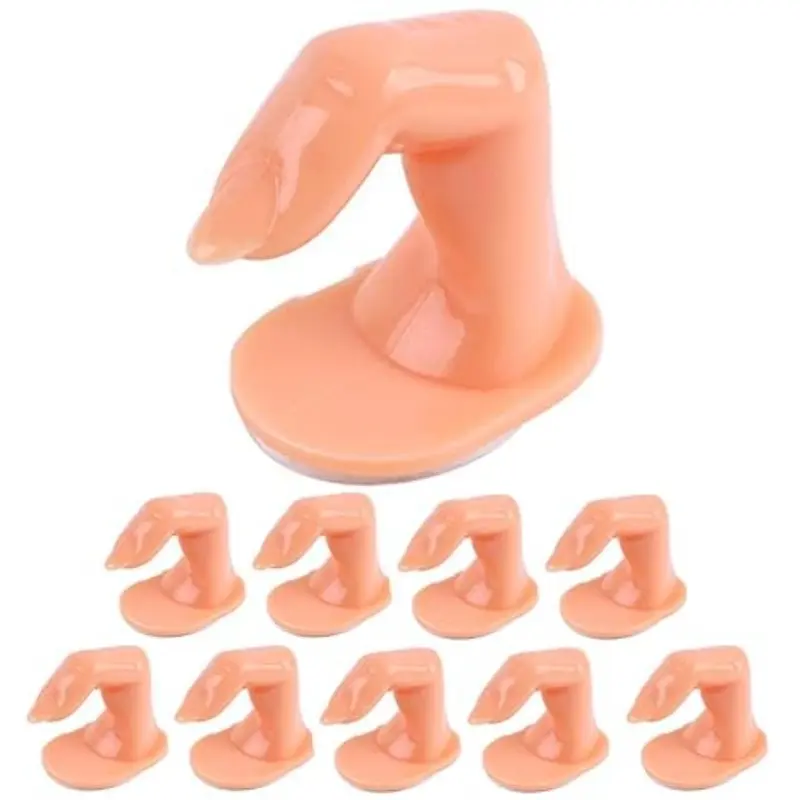 10pcs Nail Artist Practice Fake Fingers, Reusable Silicone Finger Models, Ideal for Beginners, Essential Manicure Tool, Nail Art Drawing, Nail Art Supplies, Nail Art Equipment