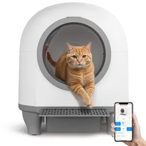 Warcat Smart Low-Noise Auto-Cleaning Litter Box 90L Self Cleaning Cat Litter Box APP-Controlled via 2.4G WiFi with Smart Sensors, Safety Protection, Easy Maintenance, Easy Setup & Clean SpringShine SpringStatements SpringBreak