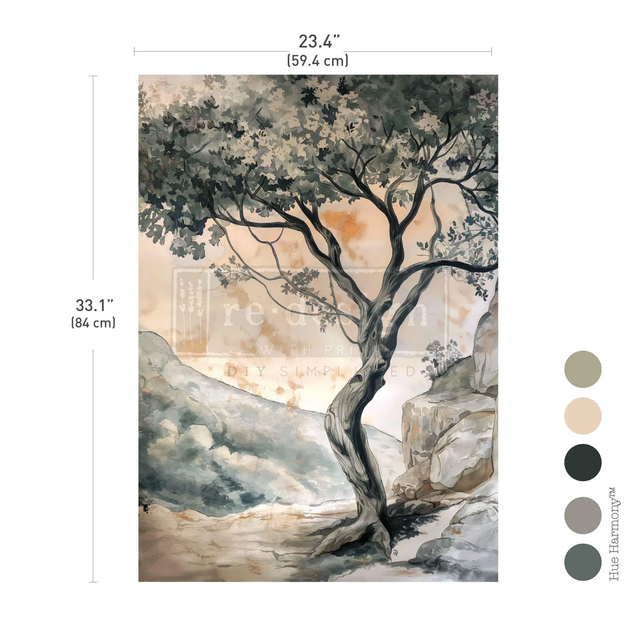 A1 Decoupage Fiber - Timeless Timber - 1 sheet, 23.4"x33.1"