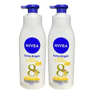 Nivea Extra Bright Firm & Smooth Super Smooth 40x Vitamin C Body Lotion 2 Pack - 380mL Each  Skincare Comfort Moisture Moisturizing