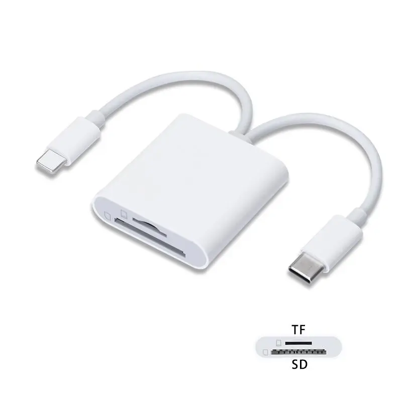 USB-C to SD Card Reader, Memory Card Reader, Media Card Reader, Multi-functional Type-C Interface Mobile Phone SD Card Reader, Mobile Phone Accessories for iPhone 13/14/15/16