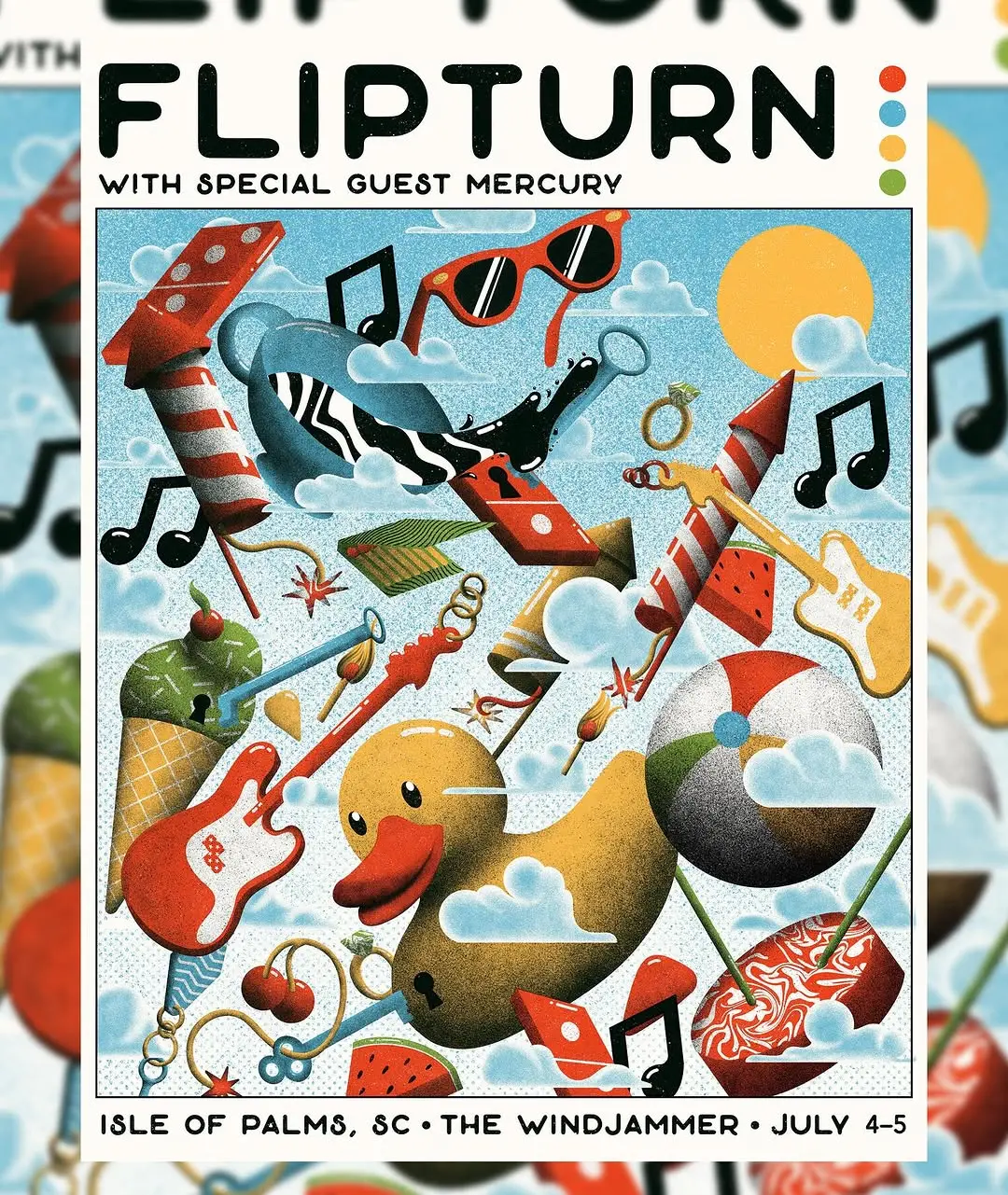 The Flipturn Parade: Windjammer Beach Poster