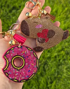 Fashion keychain with crystals