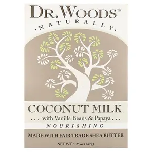 Dr. Woods Nourishing Bar Soap, Coconut Milk, 5.25 oz (149 g)