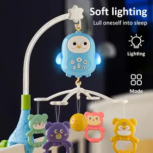 [Musical Baby Toy] Newborn Baby Music Rotating Bedside Bell | Baby Bedside Rattle Toy, Night Light