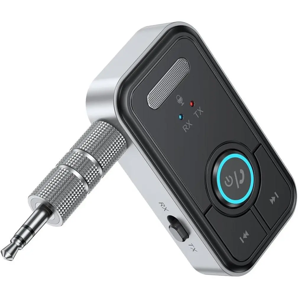 Premium Pro Bluetooth 5.3 2-in-1 Audio Transmitter Receiver, Chargeable Wireless Device with AptX Low Latency, Compact Design for TV Headphones, Home Stereo