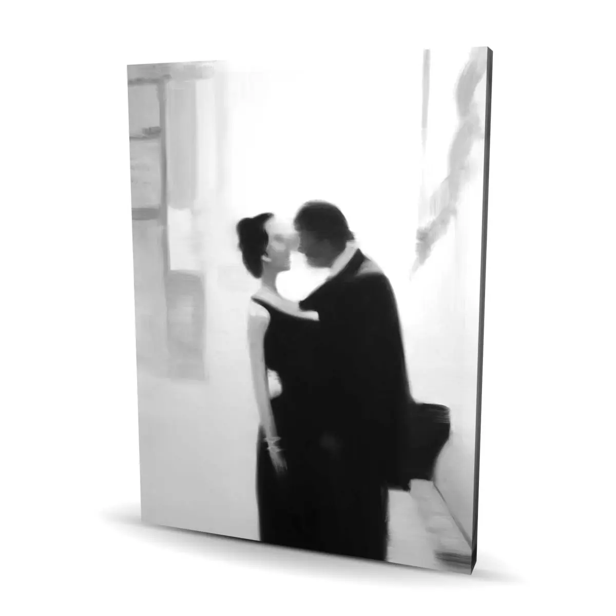 212 MAIN High-Def Street Scene Photo Print Wall Art - 36x48 in., Artistic Romantic Couple Decor, White Living Room Home Decor, Artwork