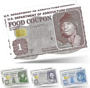 4Pcs Tyrone Biggums Food Coupon Credit Card Sticker, Debit Card Skin Cover, Personalized Food Coupon Debit Card Skin Cover, Waterproof Credit Card Skins Credit Card Covers Skin