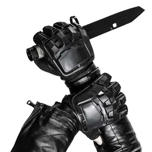 G1 Niepce Black Techwear Fashion Fingerless Gloves Cosplay
