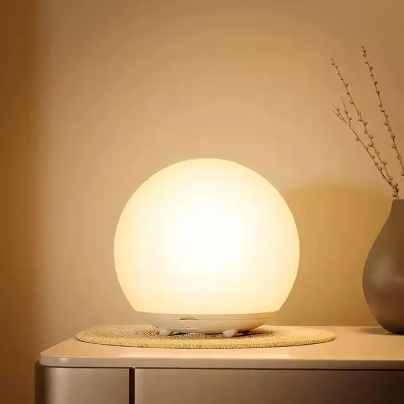 Rechargeable Double Layer Silicone Ball Night Light, Illuminated Night Light, Color Changing LED Night Light, Ambient Night Lights, Decorative Atmosphere Light for Home Bedroom Living Room, Round Night Lamps, Led Decoration Lamp, Ambient Decor Lighting