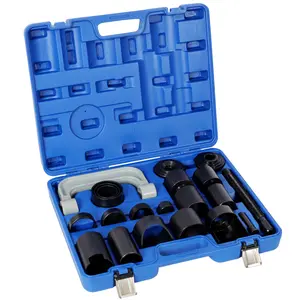 18.3*15.3*4 Inch Blue Case 21PCS Heavy Duty Steel Ball Joint Press Tool Kit, Universal Upper Lower Auto Ball Joint Removal Installation Repair Tool Set for Automotive Mechanical Maintenance Work