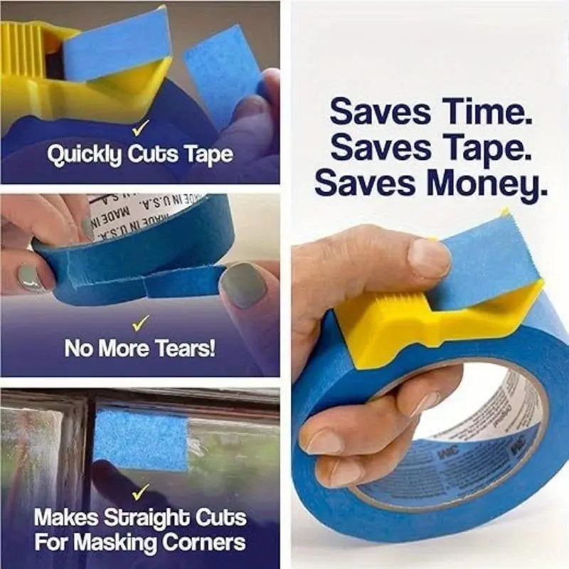 1 set of three pieces with three sizes, tape packer, tape divider, speed up the efficiency of the work, small tape cutter, painting accessories tape corner, Adhesive Tape