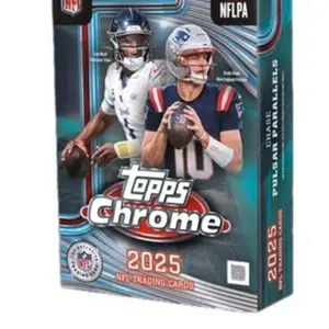 1- Hanger Box Chrome 2025 NFL Trading Cards - Official NFLPA Licensed Collectible Cards for Football Fans