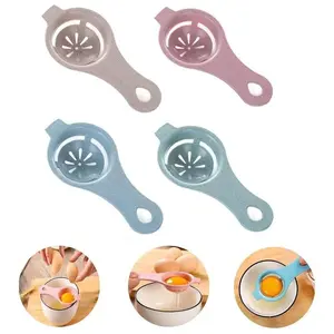 Egg Separator Divider Food Grade Wheat Stalk Egg Yolk White Separation Tool For Raw Eggs,Kitchen Baking Gadgets 4pcs