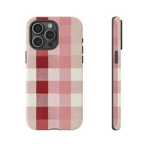 Pink Gingham iPhone Case – Cozy Cottagecore Aesthetic