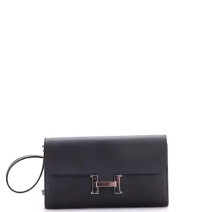 Pre-owned HERMÈS Leather Clutches & Wristlets Hermes Constance To Go Wallet Epsom by Rebag