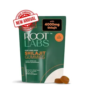 Root Labs 4000 mg Pure Himalayan Shilajit Gummies I No Added Sugar I120 Pouch