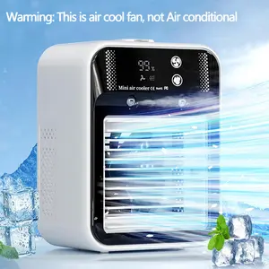 Portable Digital Display Cooler, Rechargeable Mini Portable Fan, Personal Cooling Fan, Small Cooler for Bedroom, Office, Outdoor Use