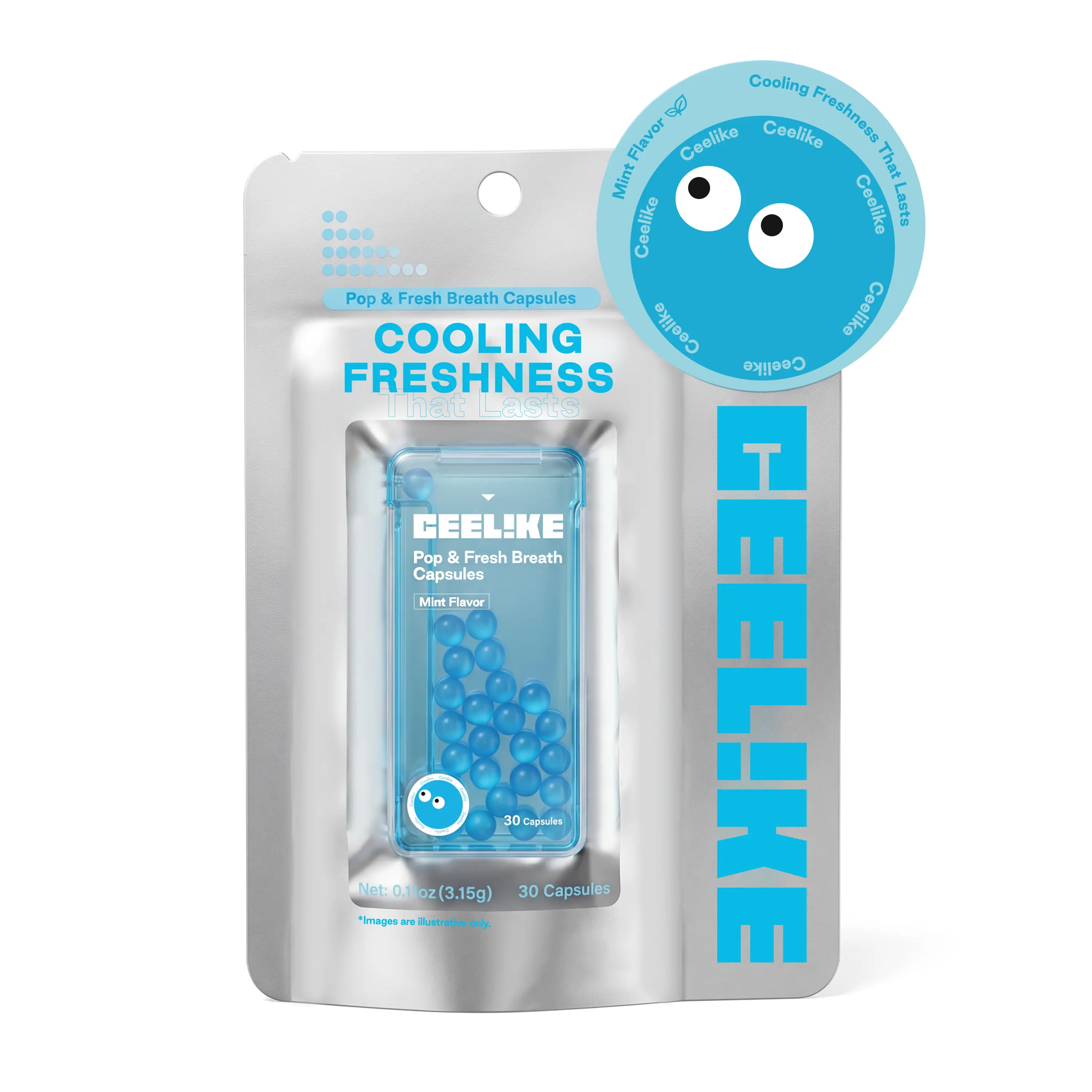CEELIKE Pop & Fresh Breath Capsules - Long-lasting Fresh Breath, Daily Oral Cleansing