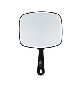 Premium Hand Mirror with Handle, 6.3" W x 9.6" L, Multi-Purpose Handheld Mirror with Distortion-Free Reflection, Black
