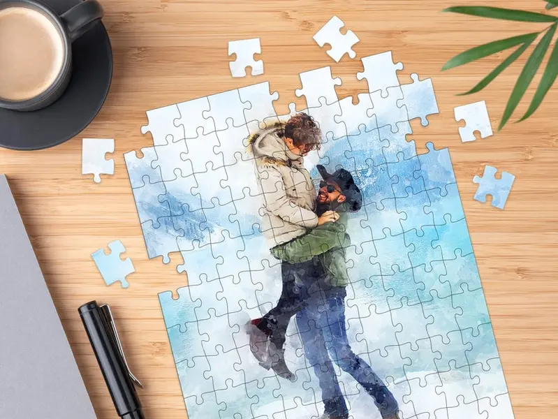 Personalized Puzzle Jigsaw Photo Puzzle Gift For Husband Anniversary Gift for Wife Engagement Gift Wedding Anniversary Gift Boyfriend