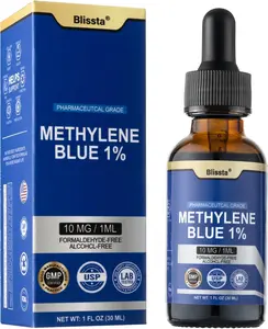 USP Pharmaceutical Grade Methylene Blue 1% Solution – Third-Party Lab Tested, Formaldehyde-Free, Heavy Metal Free –Nootropic - Cognitive Support, Brain Health, Energy & Focus Drops – 30ml