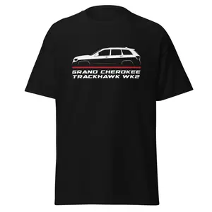 Premium T-Shirt For Grand Cherokee Trackhawk WK2 2014-2020 Car Enthusiast Grandpa Dad Son Birthday Gift Men's Tee Classic Cotton