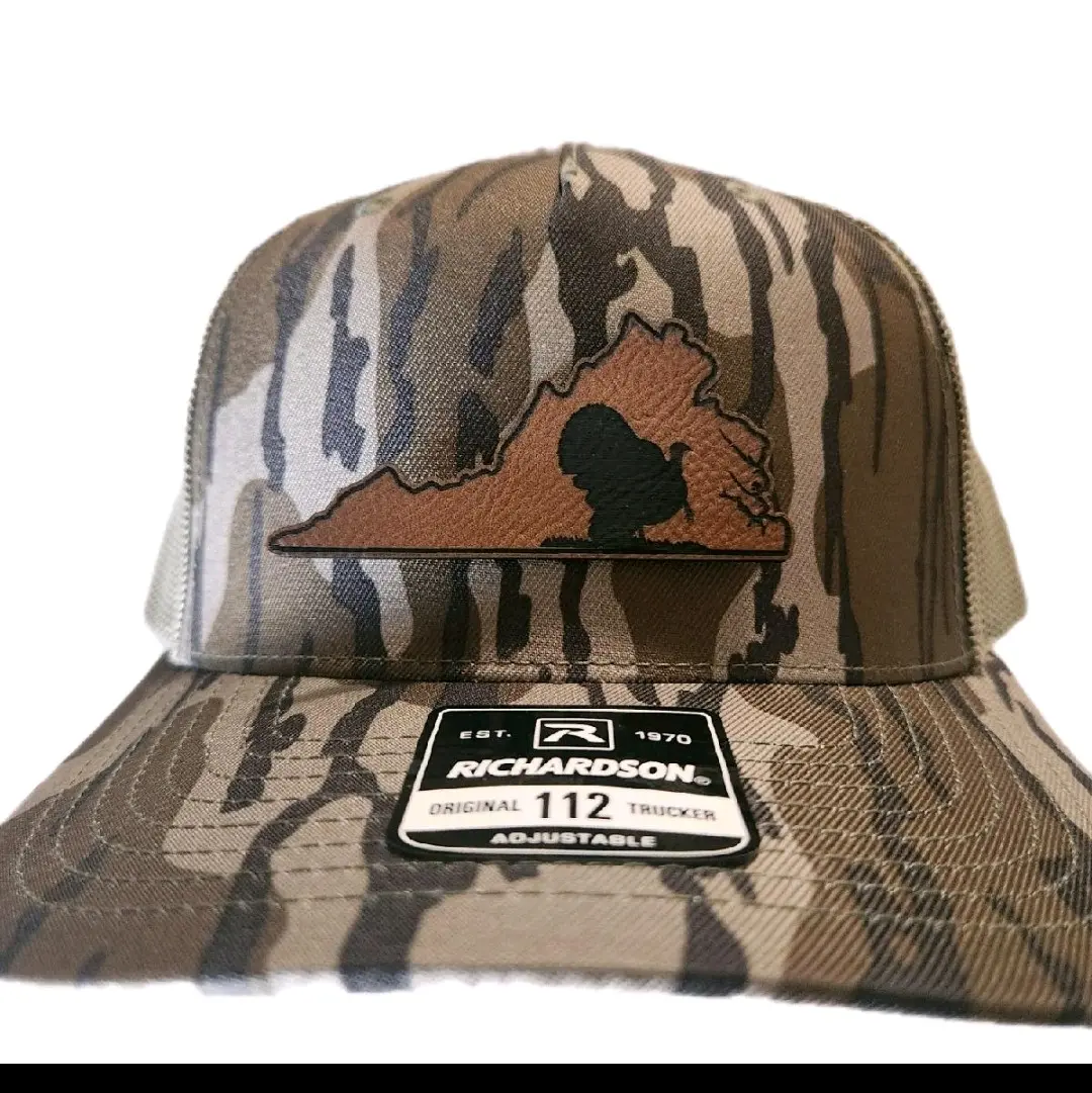 Virginia Turkey Hunting Patch hat Trucker Cap with Adjustable Snap Back Multiple Brands