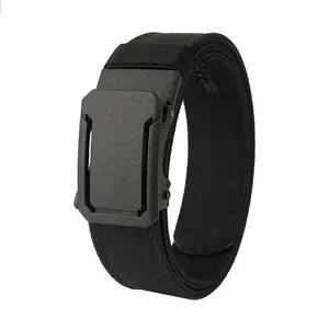 Belt 1.5" Stretch Ratchet Nylon Belt Reinforced Buckle Sport Belts CCW Belts, men's and women's tactical belt, outdoor hunting tactical belt, tactical automatic buckle men's belt