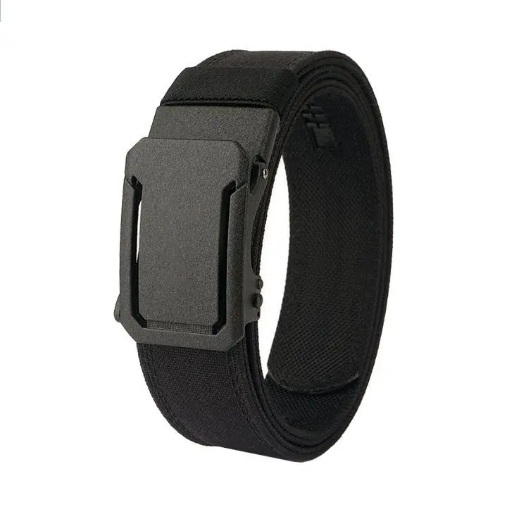 Belt 1.5" Stretch Ratchet Nylon Belt Reinforced Buckle Sport Belts CCW Belts, men's and women's tactical belt, outdoor hunting tactical belt, tactical automatic buckle men's belt